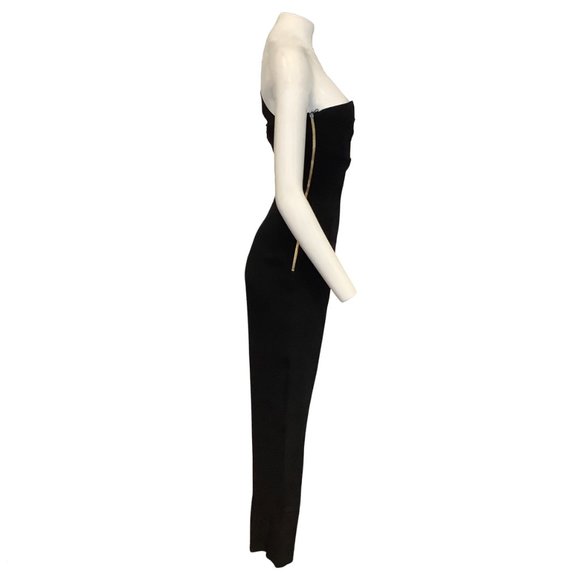 Roland Mouret Black Nortoni One Shoulder Crepe Romper/Jumpsuit - Picture 2 of 4